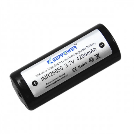 Keeppower 50A IMR 26650 Battery 4200mAh