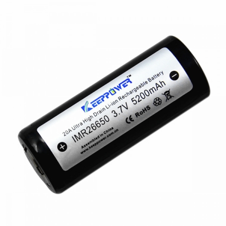 Keeppower 20A IMR 26650 Battery 5200mAh
